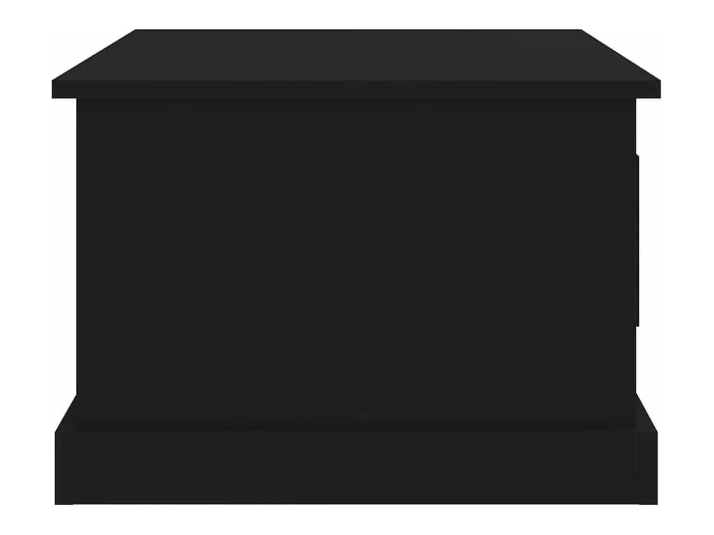 Mesa de centro madera contrachapada negra 50x50x35 cm