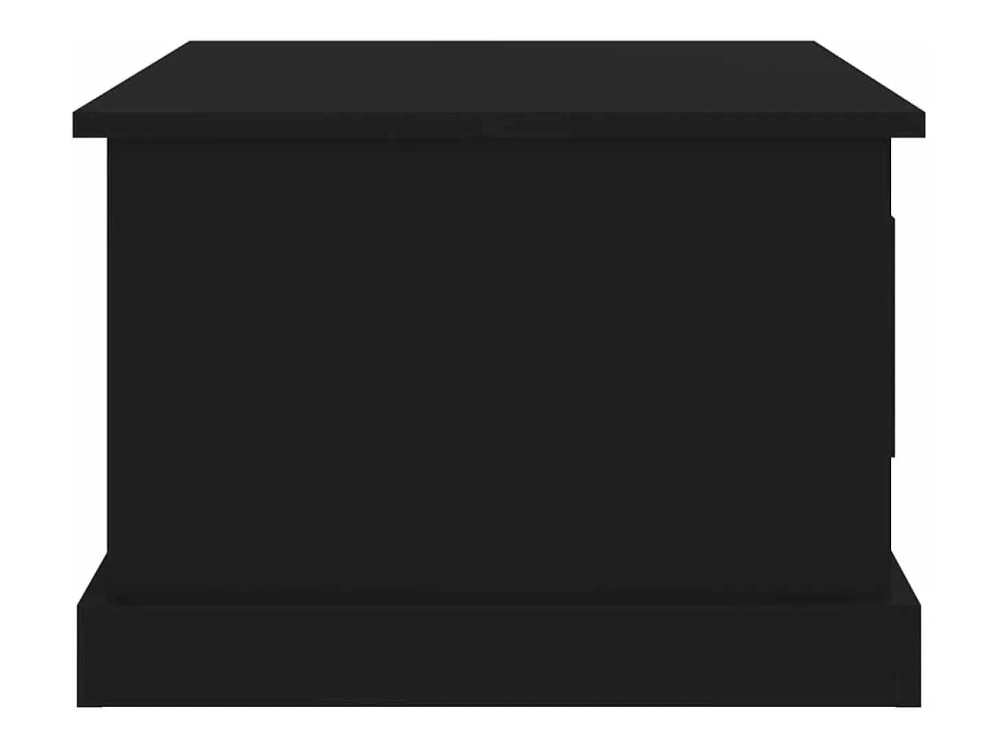 Mesa de centro madera contrachapada negra 50x50x35 cm