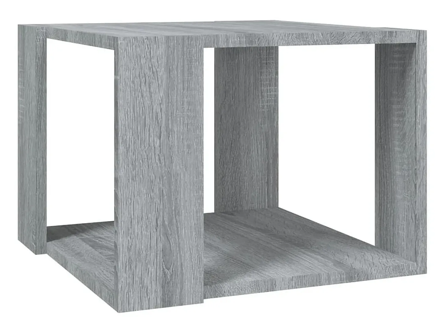 Mesa de centro madera contrachapada gris Sonoma 40x40x30 cm