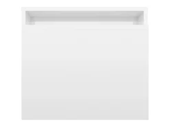 Mesa de centro madera contrachapada blanco brillo 100x48x40 cm
