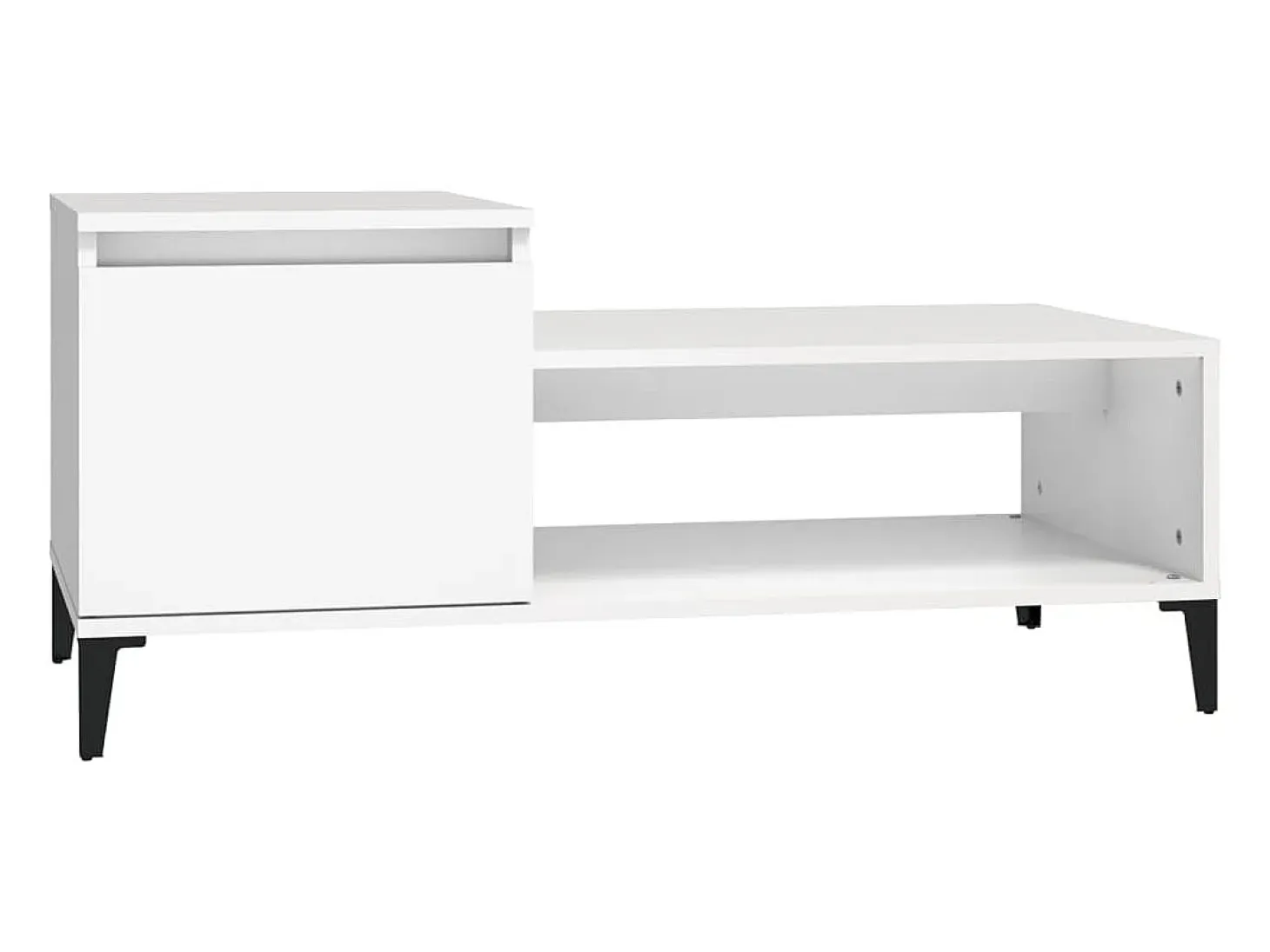 Mesa de centro madera contrachapada blanco 100x50x45 cm