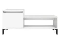Mesa de centro madera contrachapada blanco 100x50x45 cm