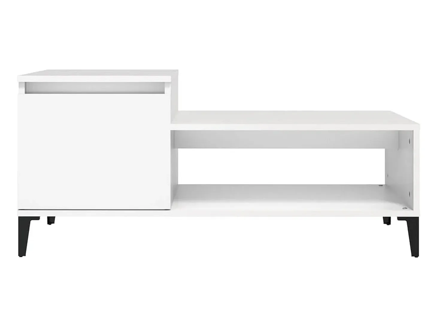 Mesa de centro madera contrachapada blanco 100x50x45 cm