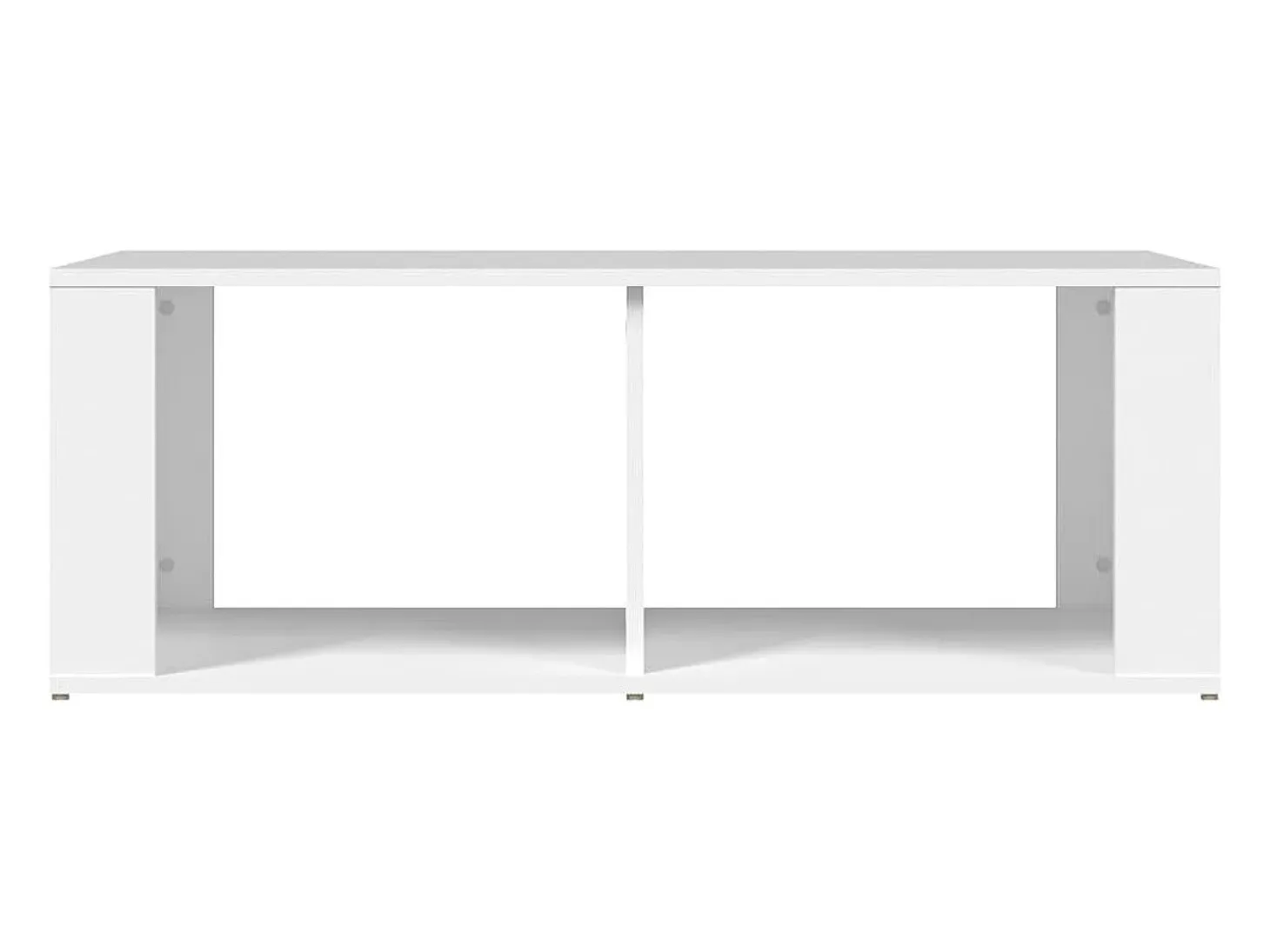 Mesa de centro madera contrachapada blanco 100x50x36 cm