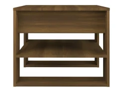 Mesa de centro madera contrachapada roble marrón 55,5x55x45 cm