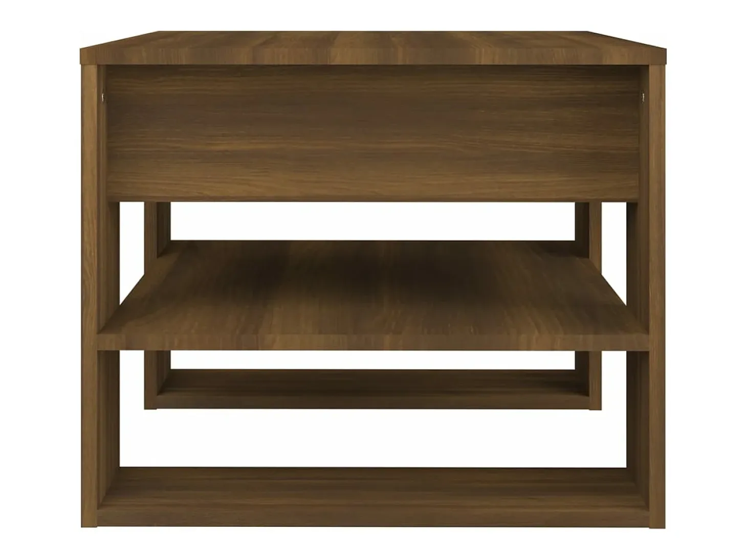Mesa de centro madera contrachapada roble marrón 55,5x55x45 cm