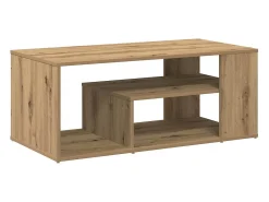 Mesa de centro madera contrachapada roble artisan 100x50x40 cm