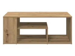 Mesa de centro madera contrachapada roble artisan 100x50x40 cm