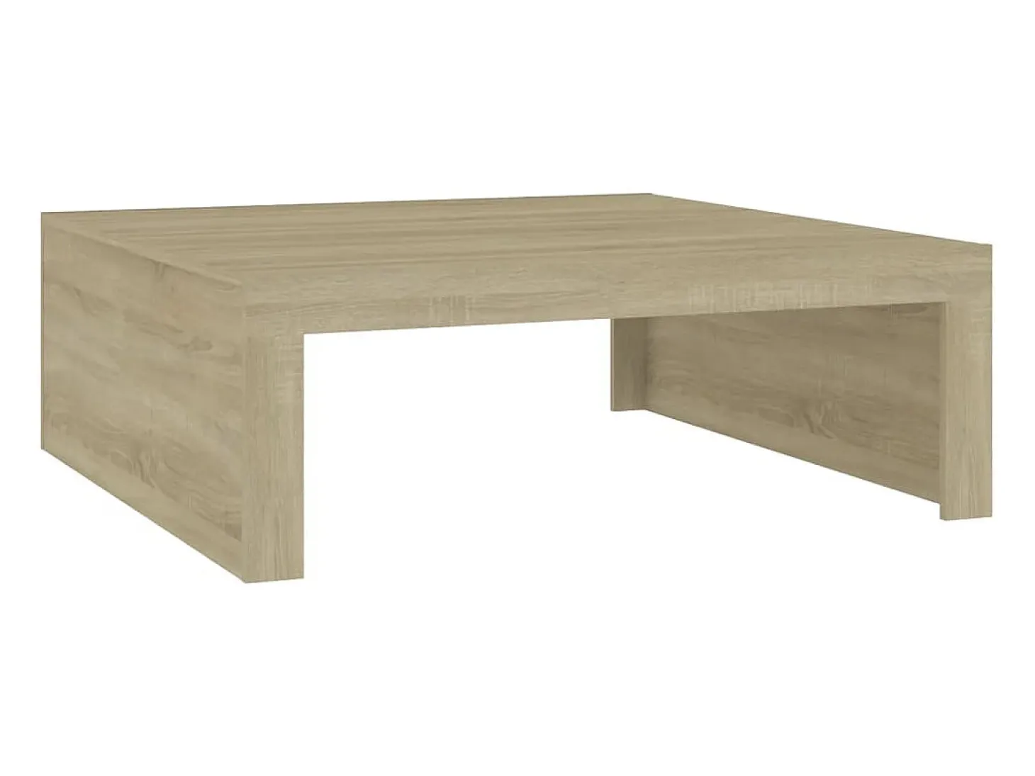 Mesa de centro madera contrachapada roble Sonoma 100x100x35 cm