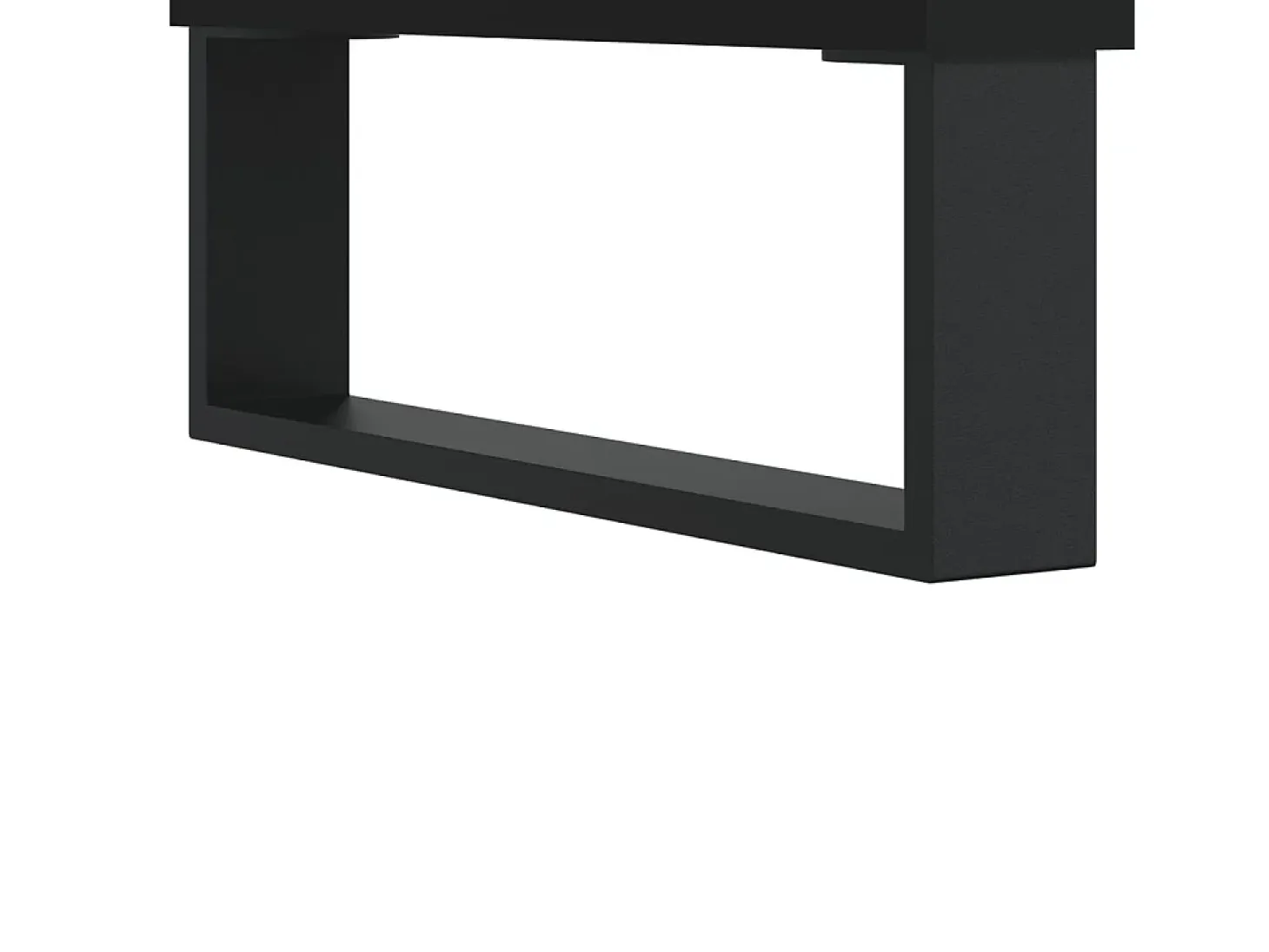 Mesa de centro madera contrachapada negro 90x50x36,5 cm