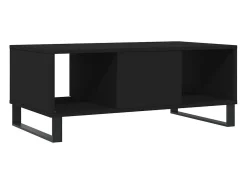 Mesa de centro madera contrachapada negro 90x50x36,5 cm