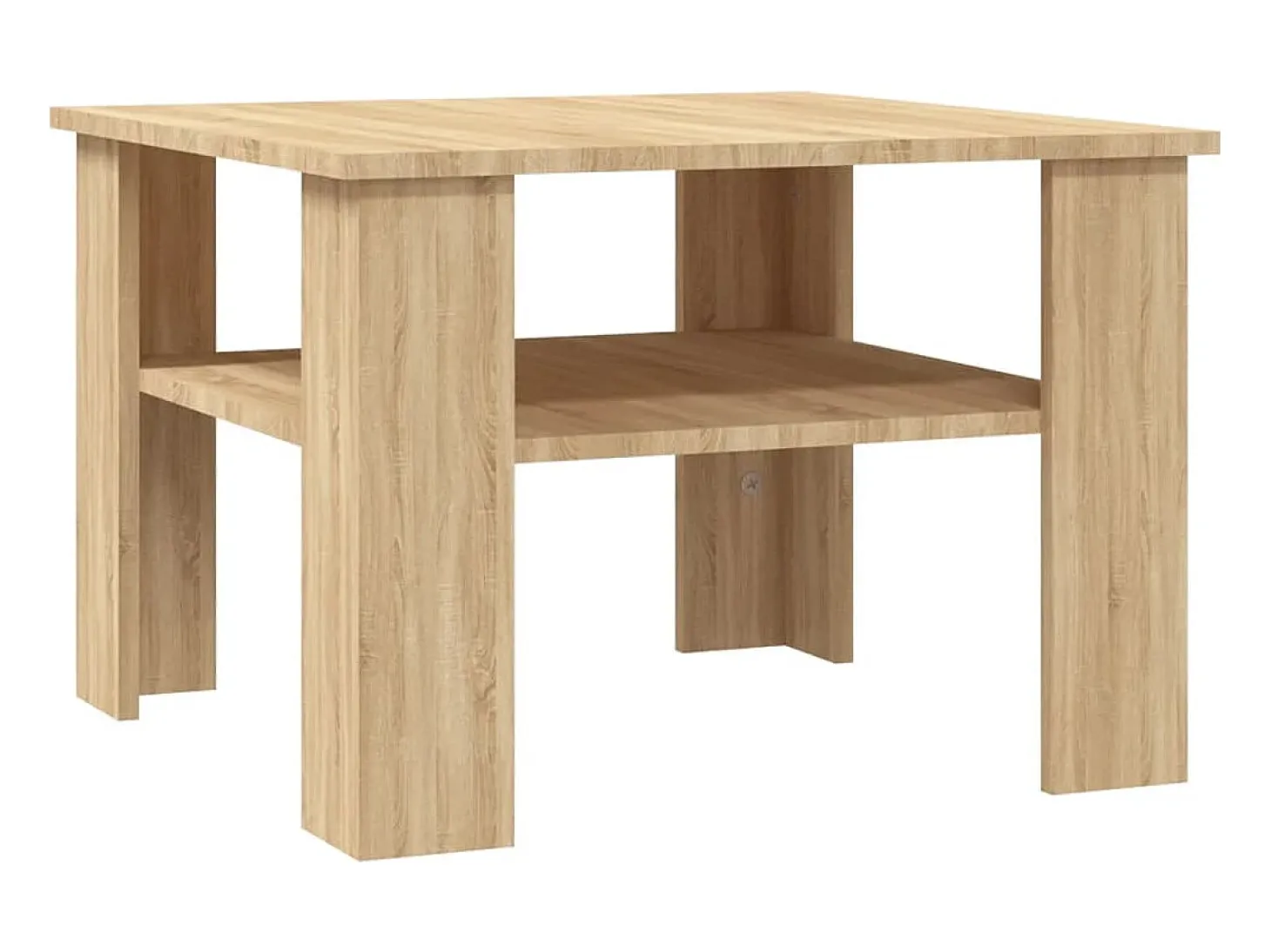 Mesa de centro madera contrachapada roble Sonoma 60x60x42 cm