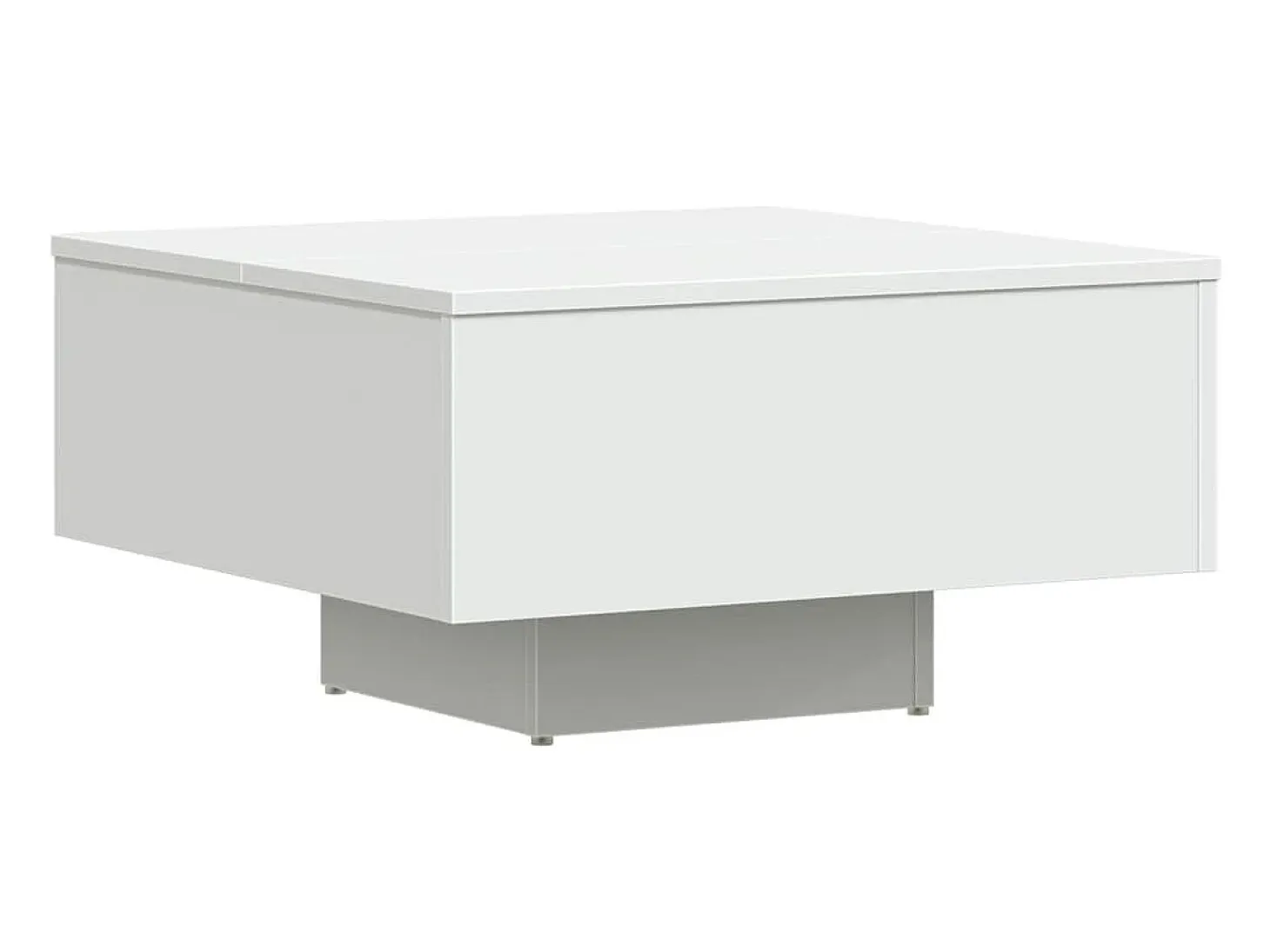 Mesa de centro madera contrachapada blanco 60x60x31,5 cm