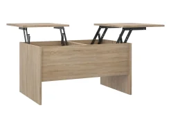 Mesa de centro madera contrachapada roble Sonoma 80x50,5x42,5cm