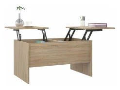 Mesa de centro madera contrachapada roble Sonoma 80x50,5x42,5cm