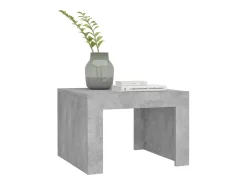 Mesa de centro madera contrachapada gris hormigón 50x50x35 cm