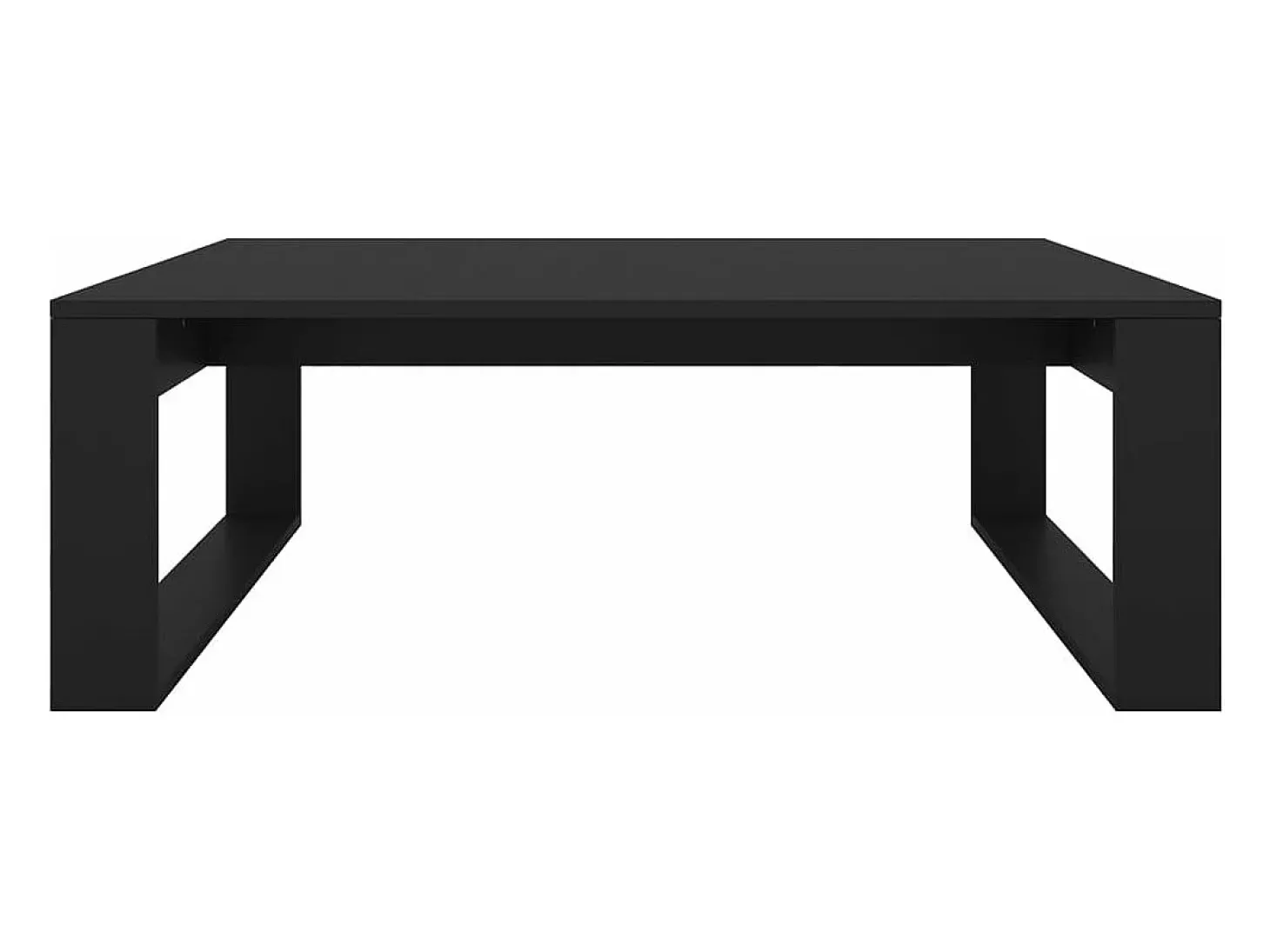 Mesa de centro madera contrachapada negro 100x100x35 cm