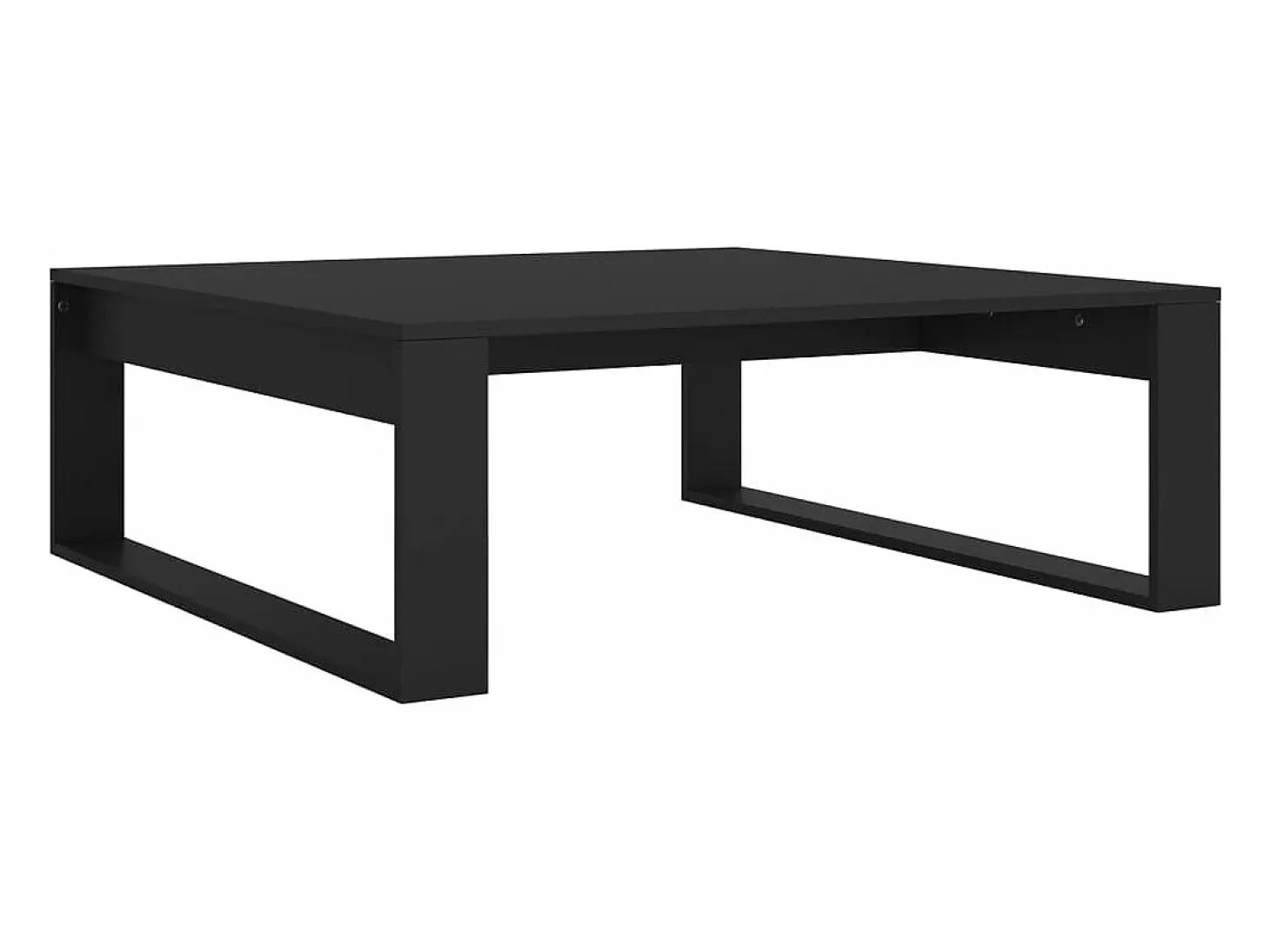 Mesa de centro madera contrachapada negro 100x100x35 cm