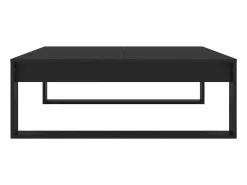 Mesa de centro madera contrachapada negro 100x100x35 cm