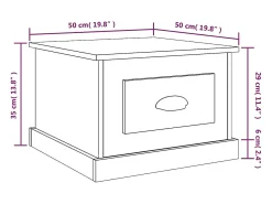 Mesa de centro madera contrachapada roble Sonoma 50x50x35 cm