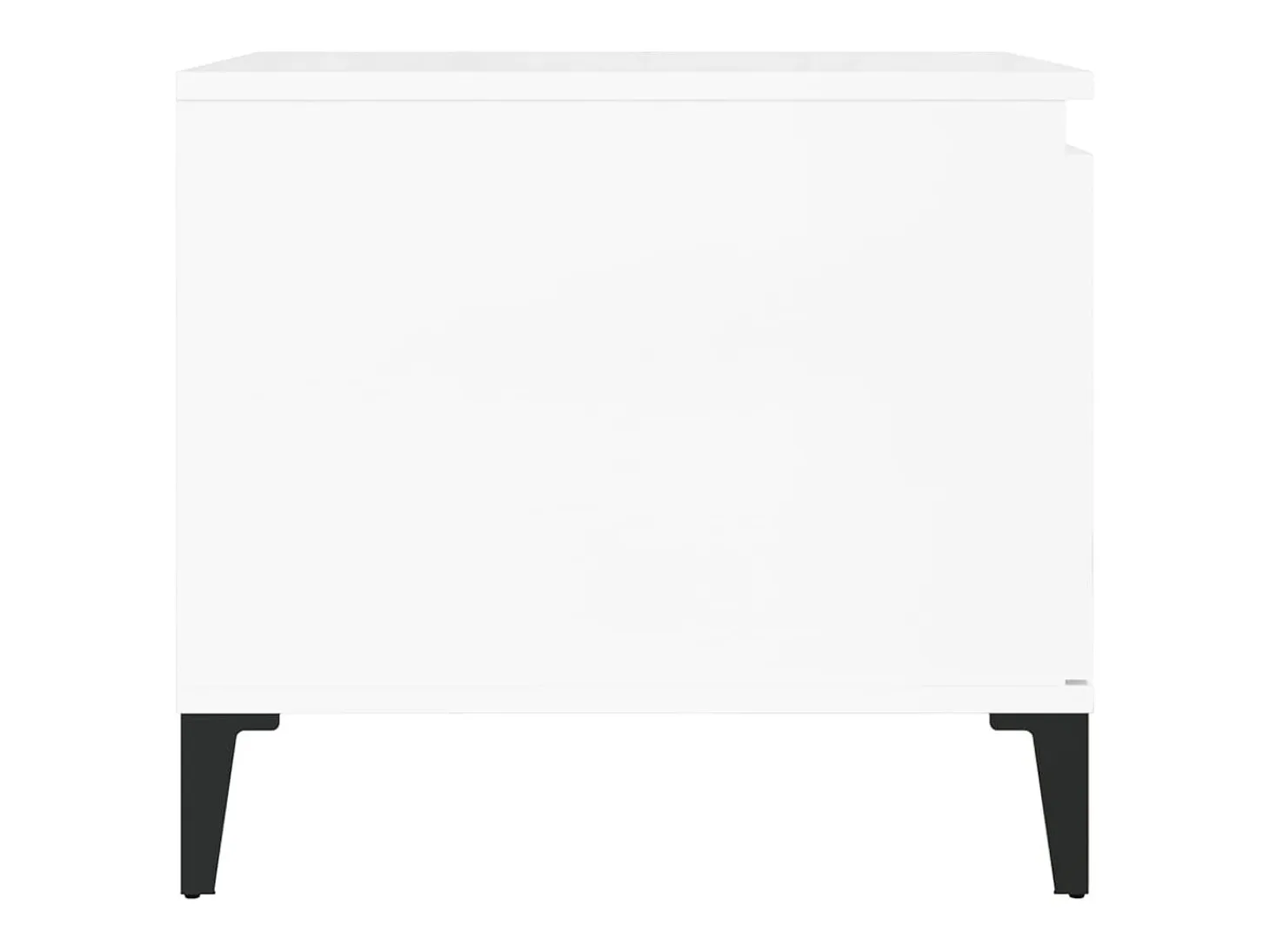 Mesa de centro madera contrachapada blanco brillo 100x50x45 cm