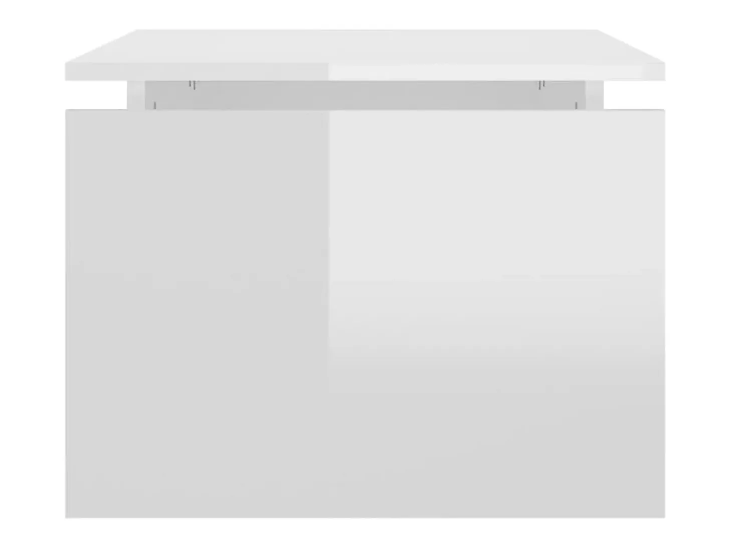 Mesa de centro madera contrachapada blanco brillante 68x50x38cm