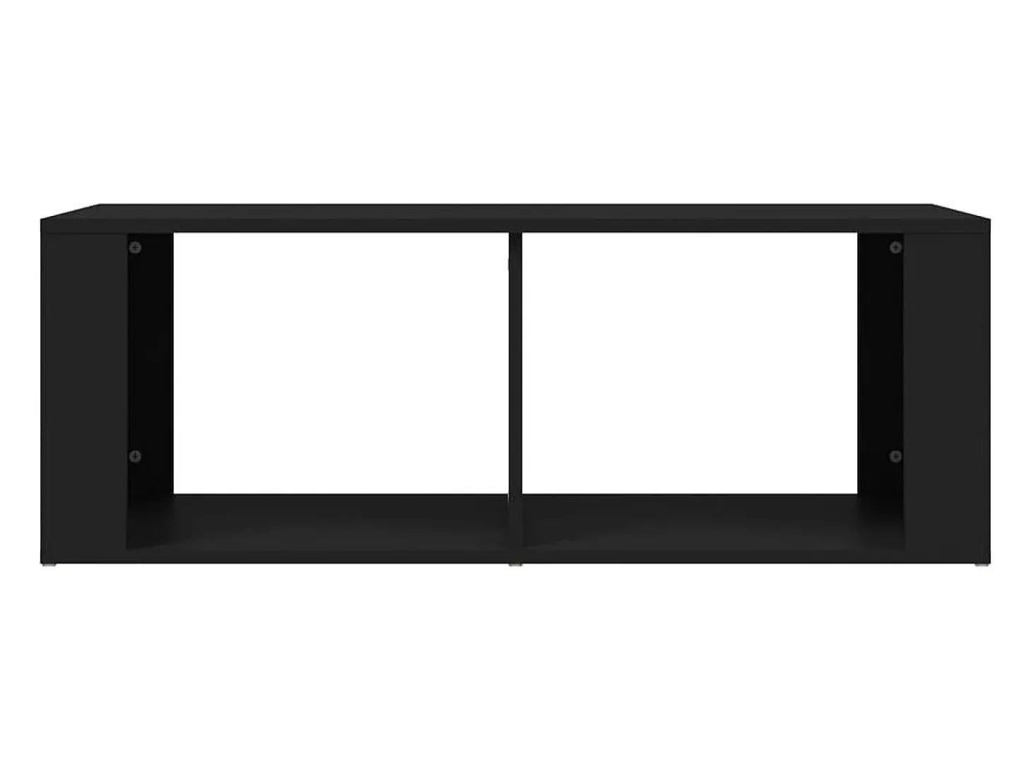 Mesa de centro madera contrachapada negro 100x50x36 cm