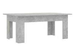 Mesa de centro madera contrachapada gris hormigón 100x60x42 cm