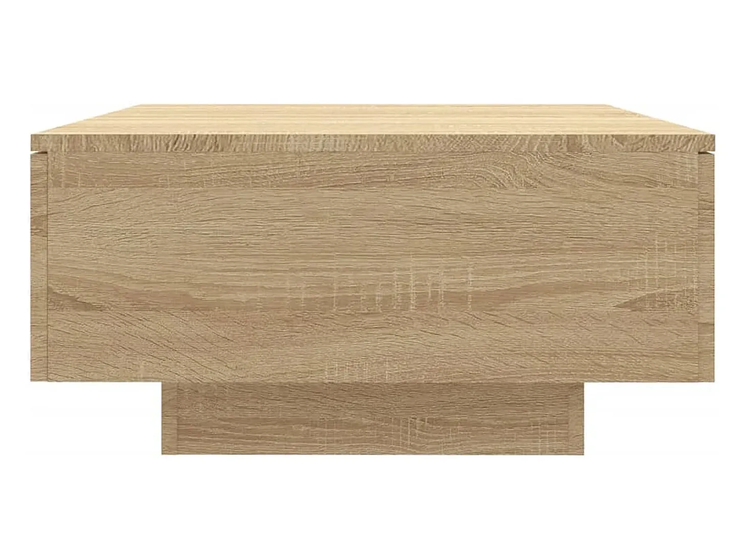 Mesa de centro madera contrachapada color roble 90x60x31 cm