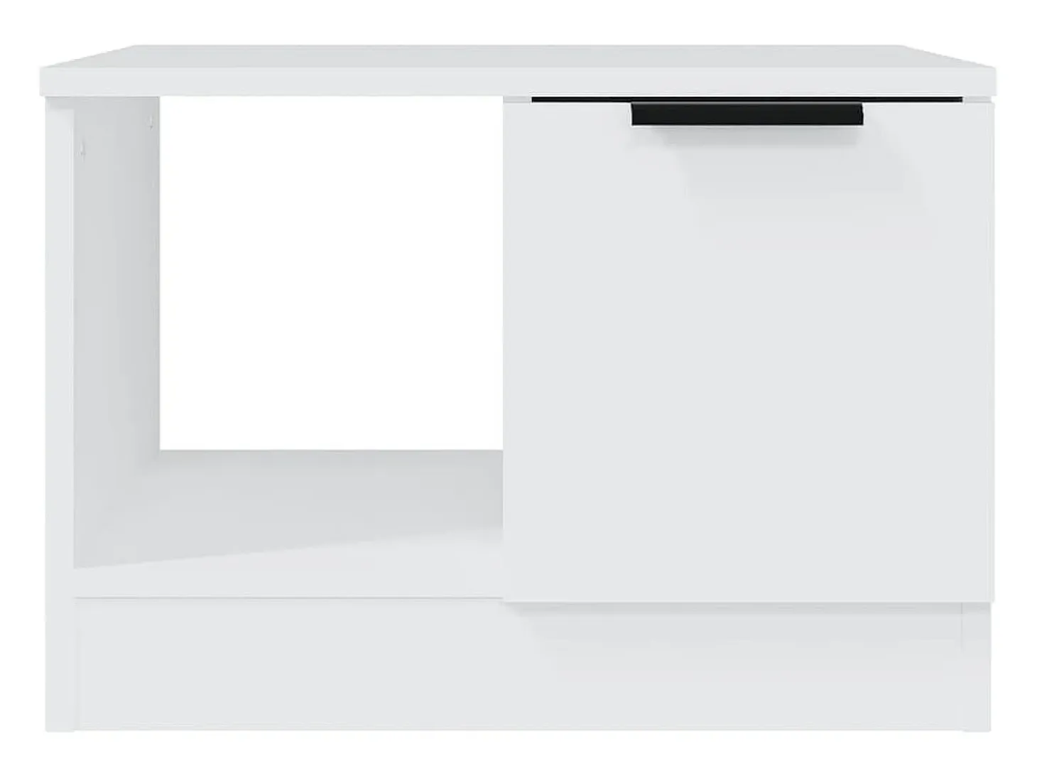 Mesa de centro madera contrachapada blanco 50x50x36 cm
