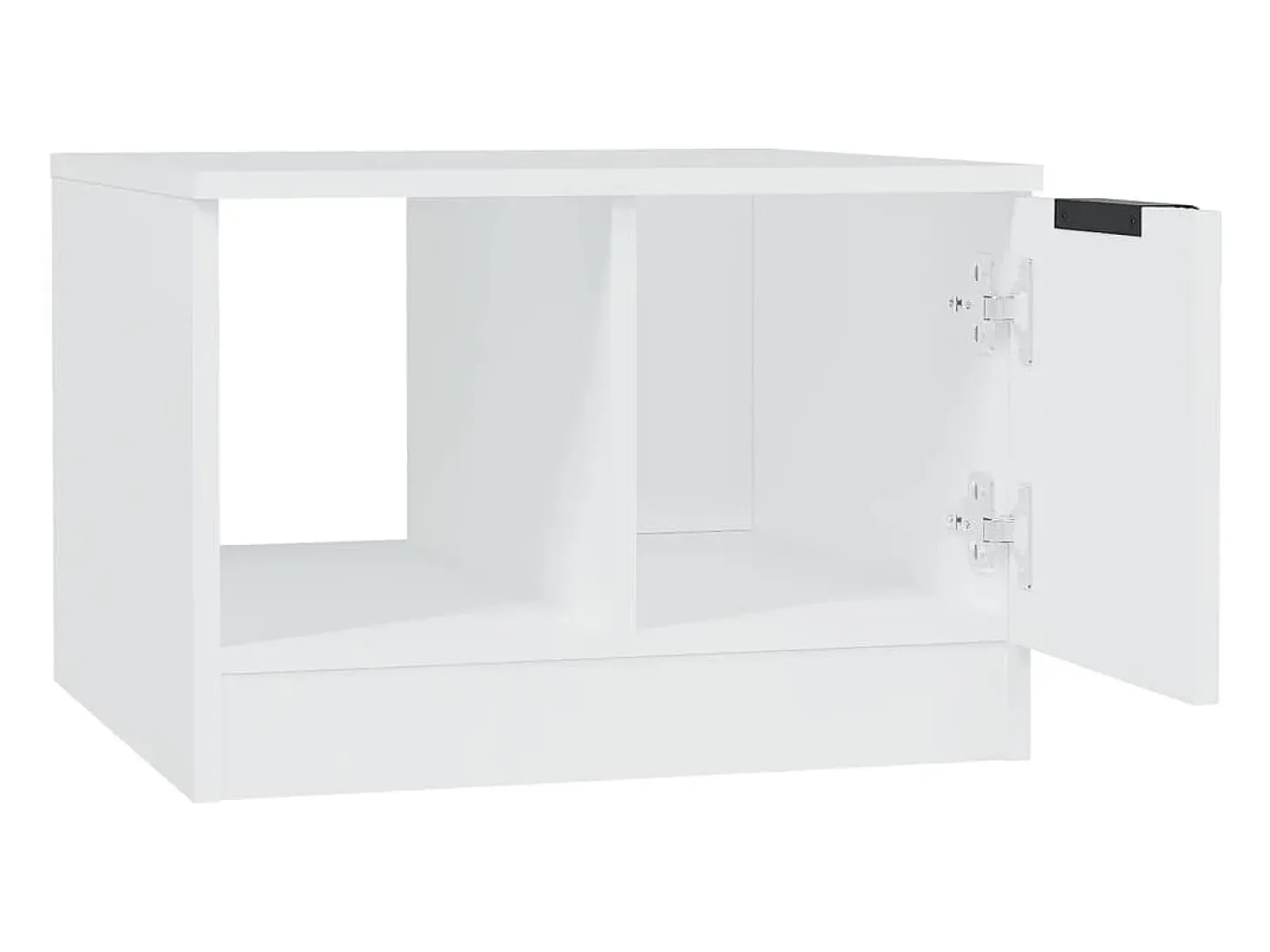 Mesa de centro madera contrachapada blanco 50x50x36 cm