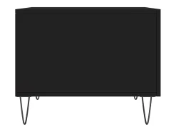 Mesa de centro madera contrachapada negro 50x50x40 cm