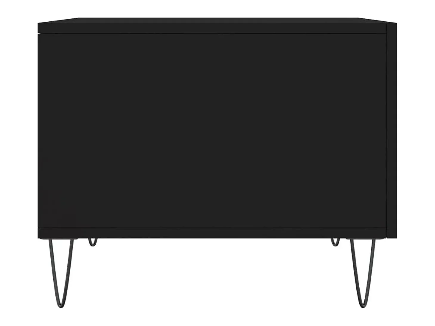 Mesa de centro madera contrachapada negro 50x50x40 cm
