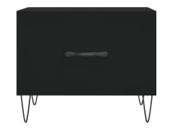 Mesa de centro madera contrachapada negro 50x50x40 cm