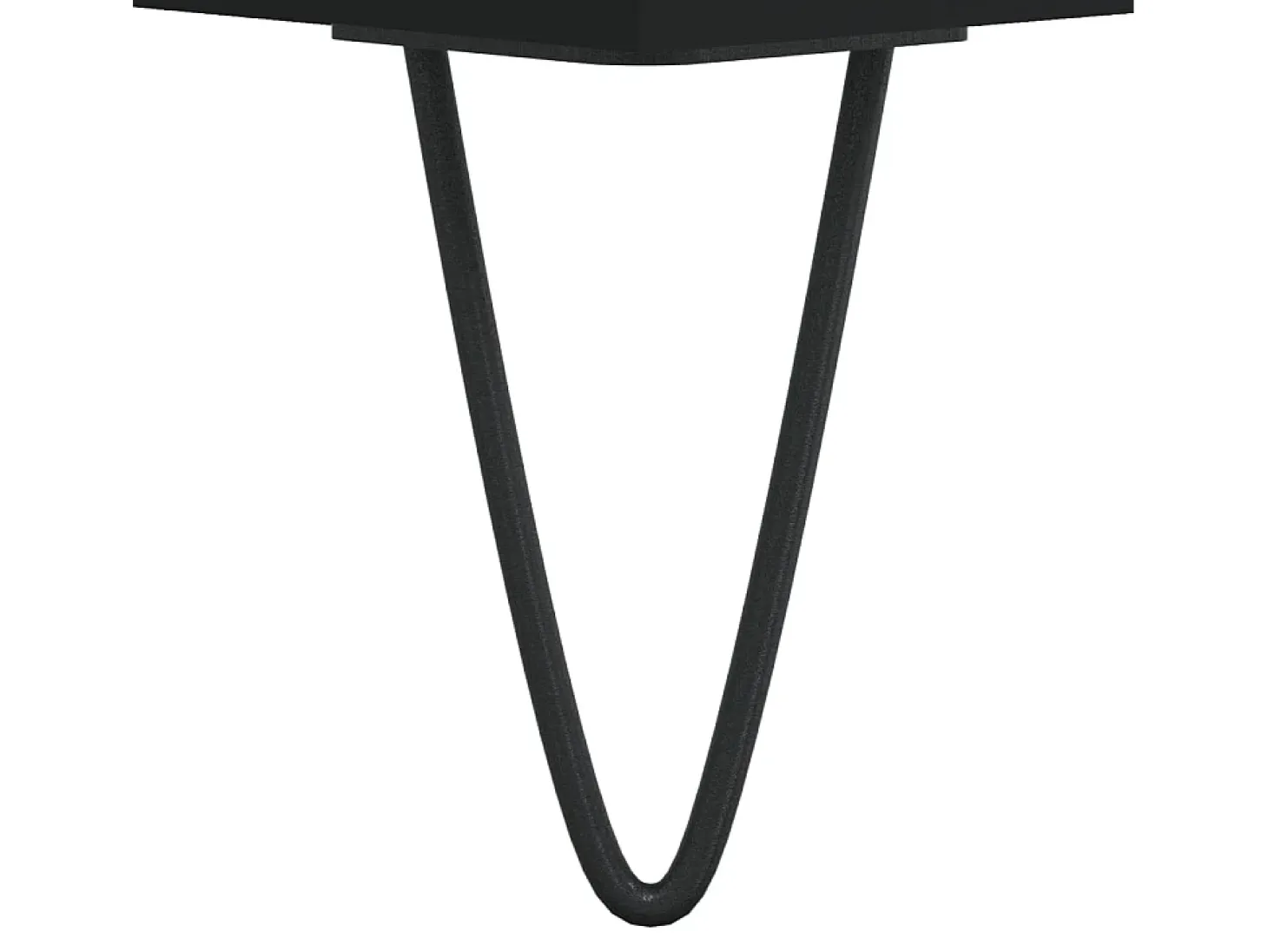 Mesa de centro madera contrachapada negro 50x50x40 cm