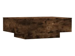 Mesa de centro madera contrachapada roble ahumado 90x60x31 cm