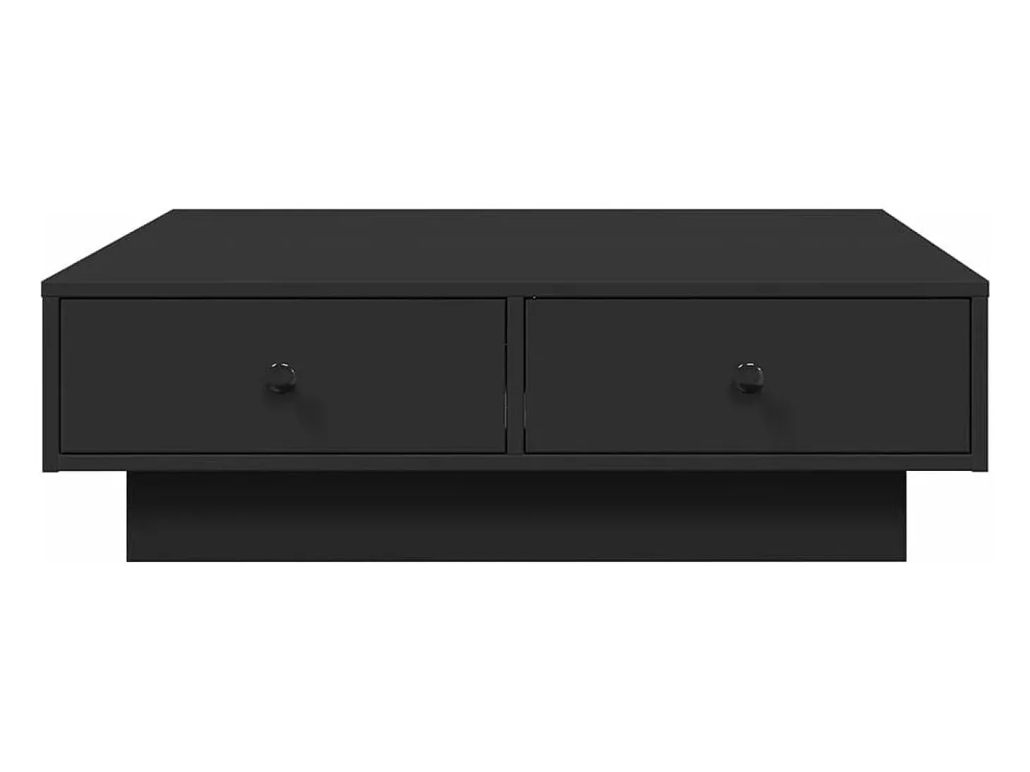 Mesa de centro madera contrachapada negro 90x90x28 cm