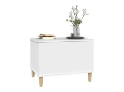 Mesa de centro madera contrachapada blanco 60x44,5x45 cm