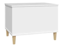 Mesa de centro madera contrachapada blanco 60x44,5x45 cm