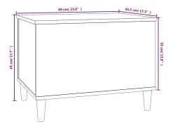 Mesa de centro madera contrachapada blanco 60x44,5x45 cm