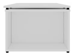 Mesa de centro madera contrachapada blanco 150x50x35 cm