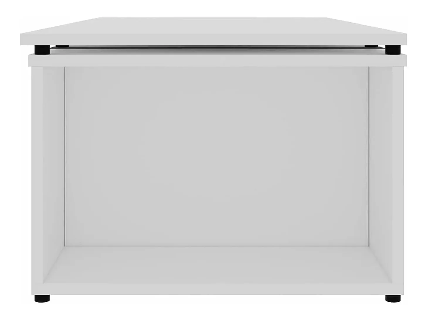 Mesa de centro madera contrachapada blanco 150x50x35 cm