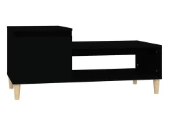 Mesa de centro madera contrachapada negro 100x50x45 cm