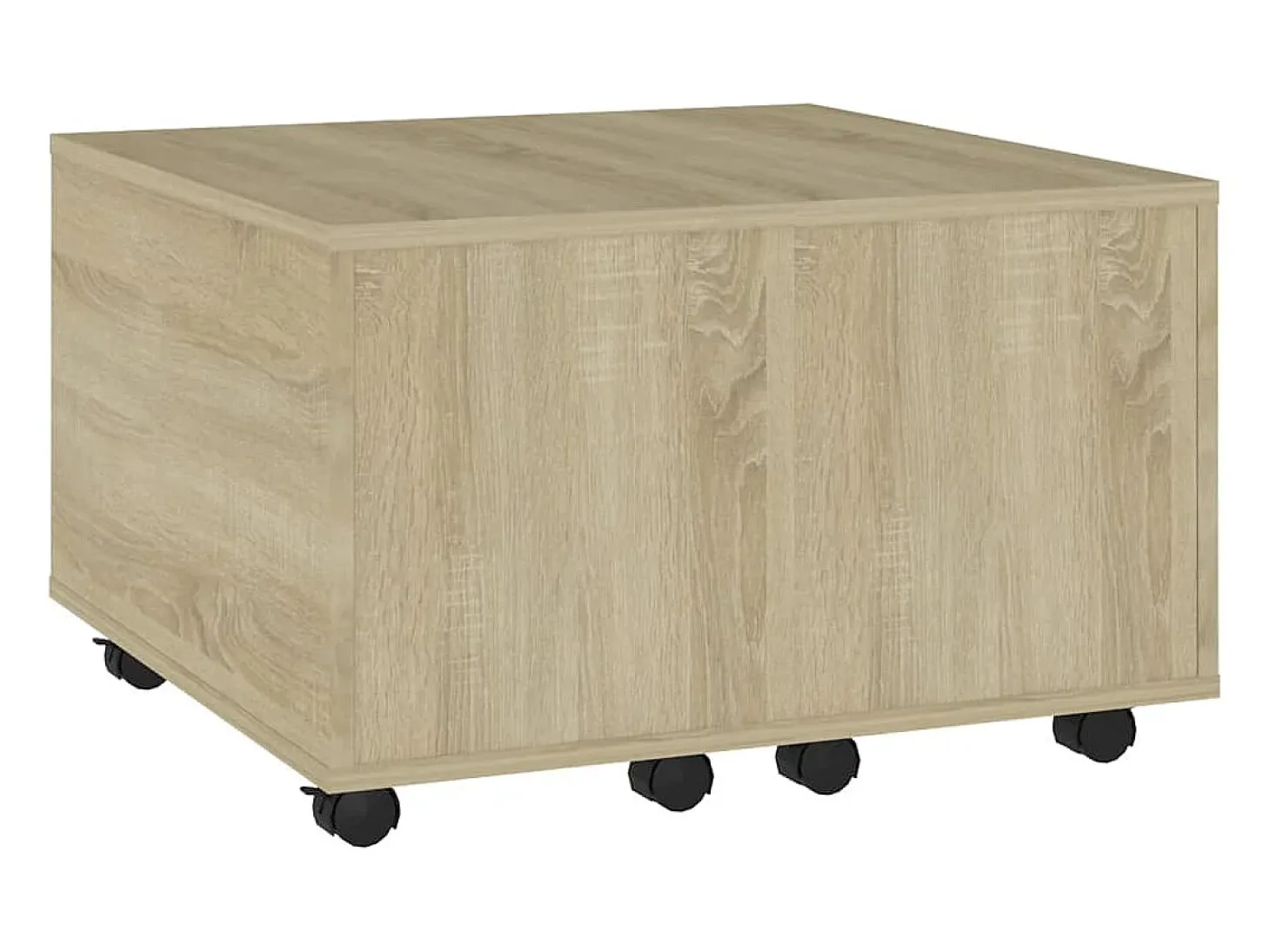 Mesa de centro madera contrachapada roble Sonoma 60x60x38 cm