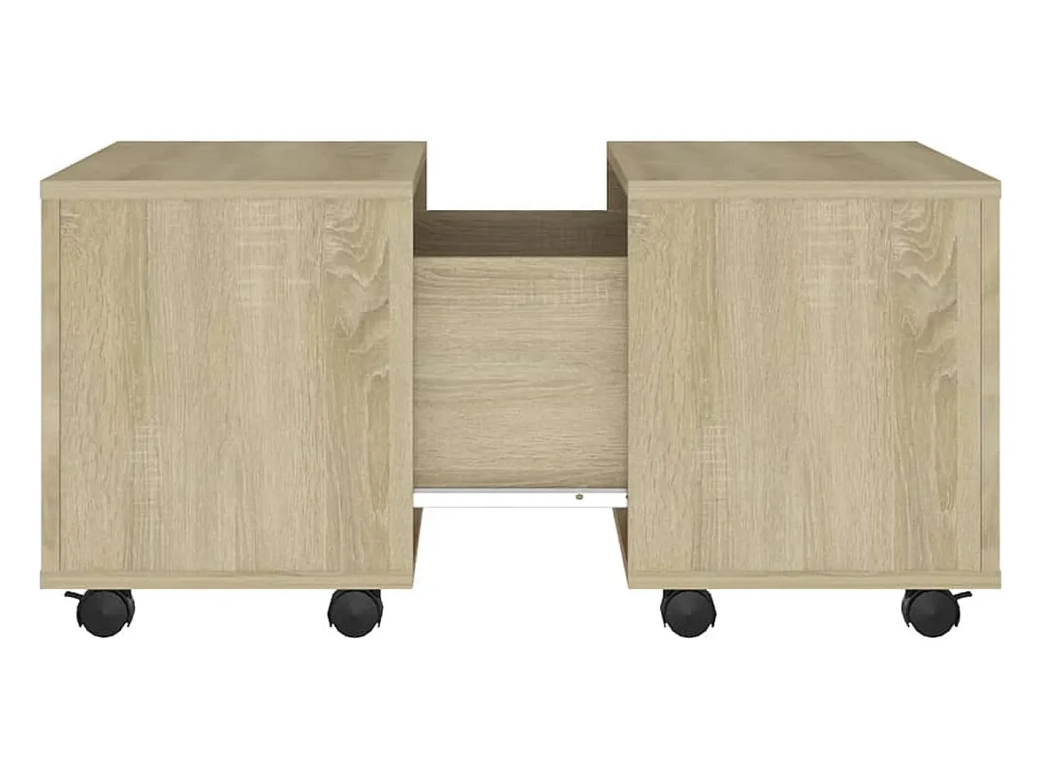 Mesa de centro madera contrachapada roble Sonoma 60x60x38 cm