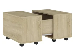 Mesa de centro madera contrachapada roble Sonoma 60x60x38 cm