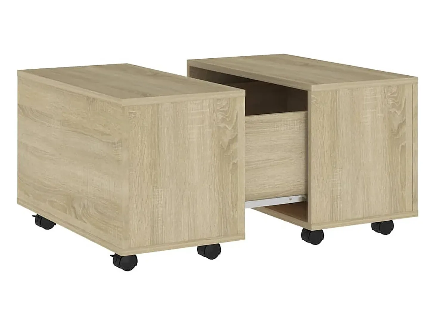 Mesa de centro madera contrachapada roble Sonoma 60x60x38 cm