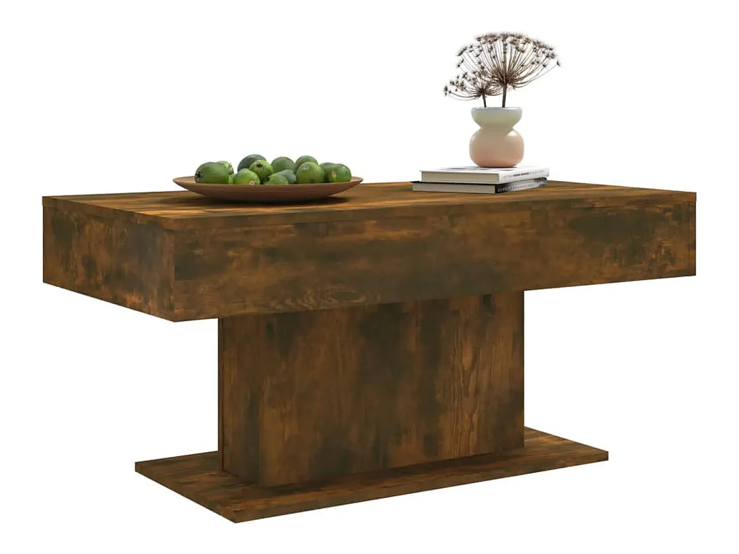 Mesa de centro madera contrachapada roble ahumado 96x50x45 cm