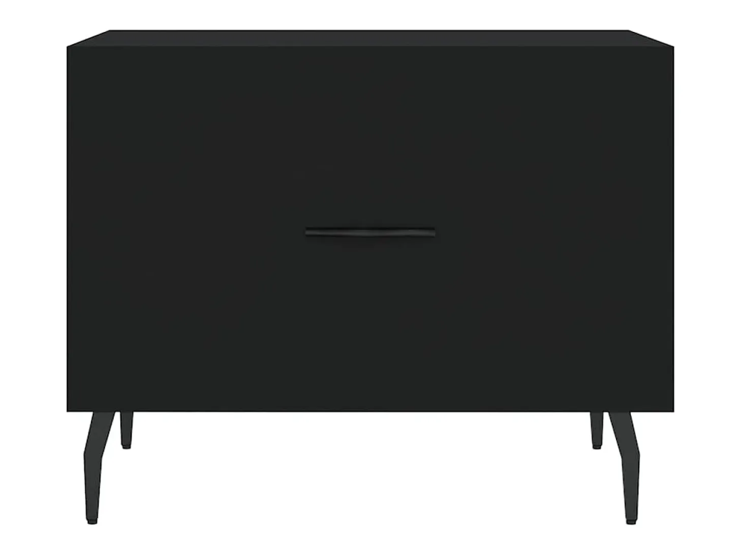 Mesa de centro madera contrachapada negro 50x50x40 cm