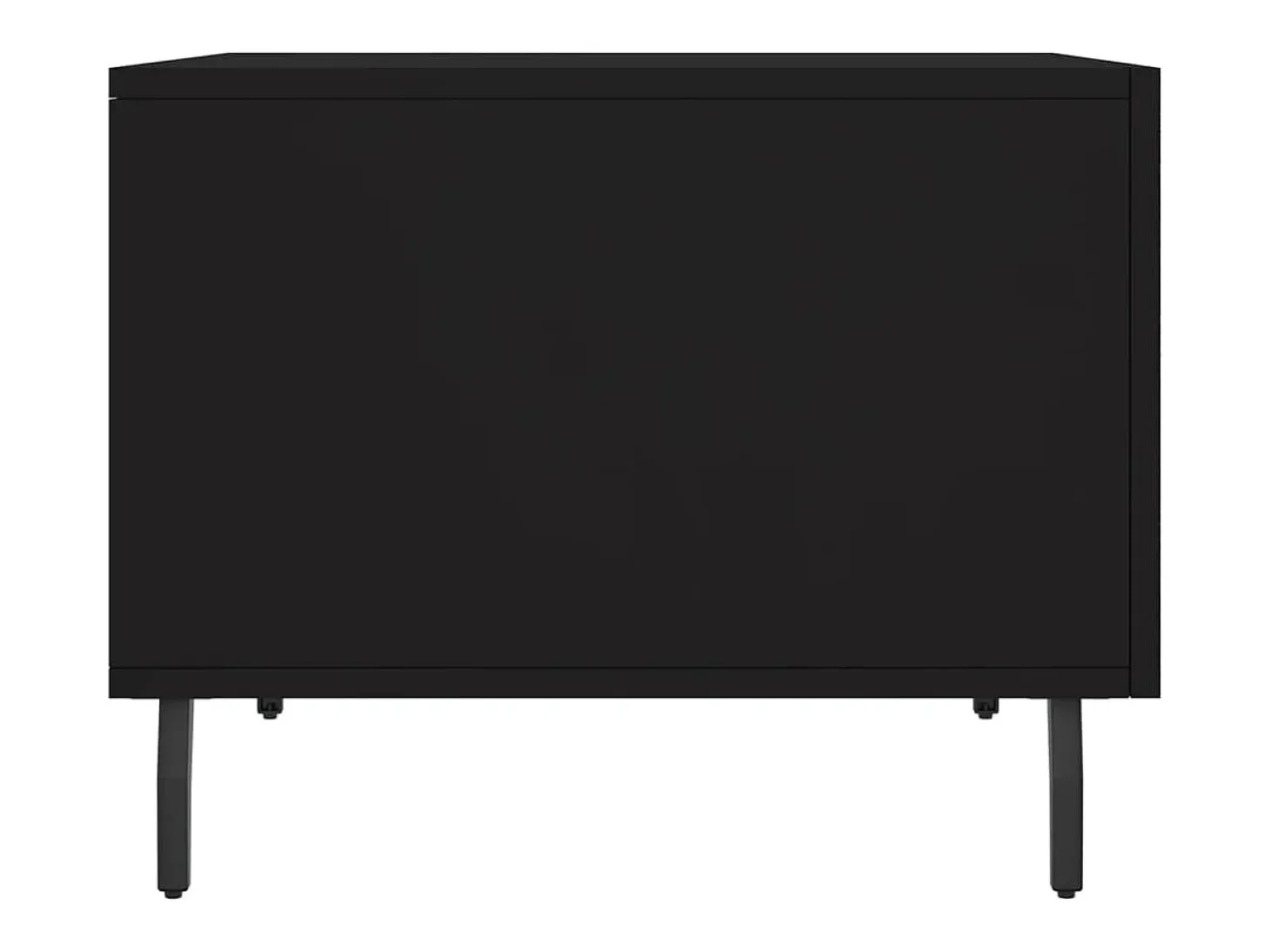 Mesa de centro madera contrachapada negro 50x50x40 cm